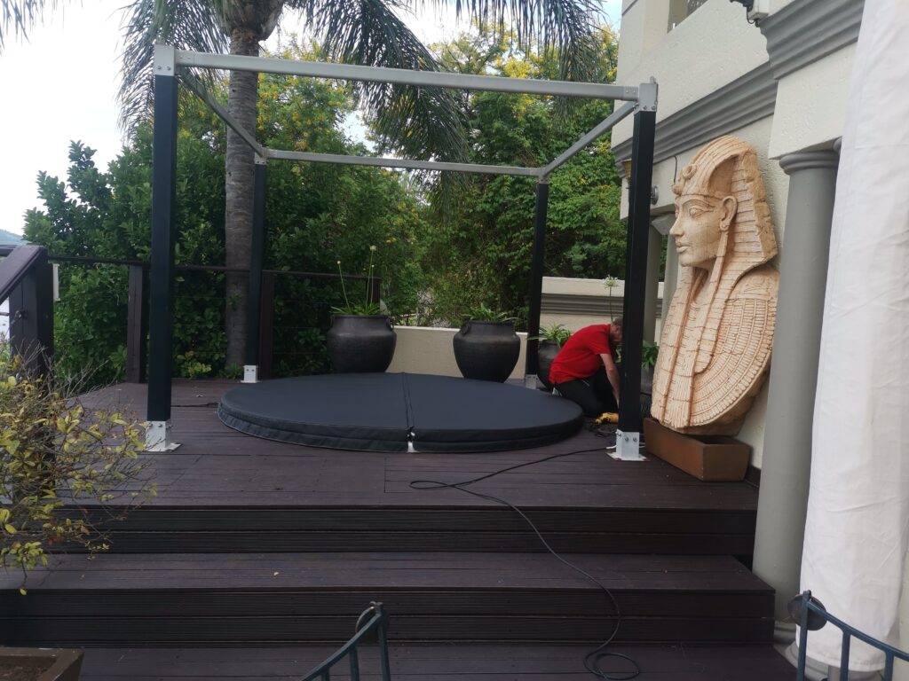 Rim Flow Jacuzzi Cover Riptech Canvas Black